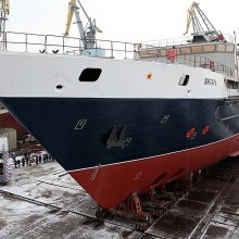 Океанографическое судно "Янтарь" начало проводить испытания в море