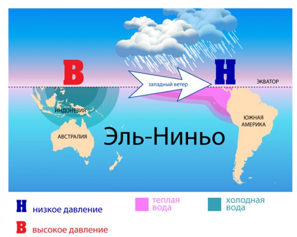 Эль-Ниньо вошел в кульминационный период Эль-Ниньо вошел в кульминационный период