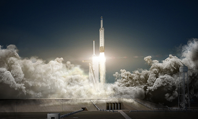 Компания SpaceX успешно испытала Falcon Heavy Компания SpaceX успешно испытала Falcon Heavy